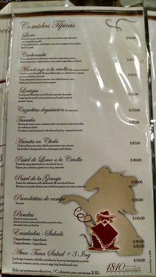 Menu photo 2 1810 Cocina Regional Buenos Aires, C