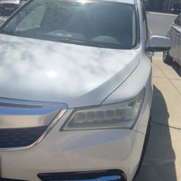 Before headlight restoration Before headlight restoration