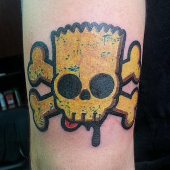 My Tattoo - Bart Simpson skull - Tattoo Near Me - Alhambra, California
