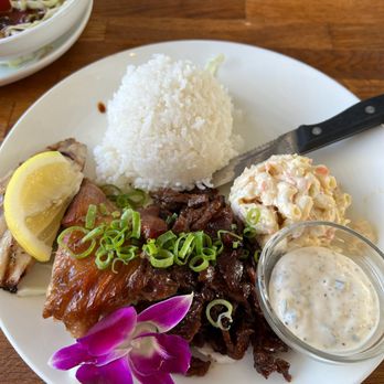 Aloha Mixed Plate - Aloha Mixed Plate menu item. Fish, beef, and chicken. - Hawaiian Near Me - Lahaina, Hawaii