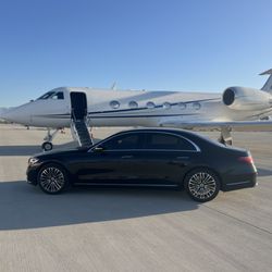 A Transportation Service - 2024 Mercedes Benz S580 with the executive package.
