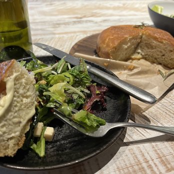 Olive & Hay - Big Italian Salad and bread - Italian Near Me - Napa, California