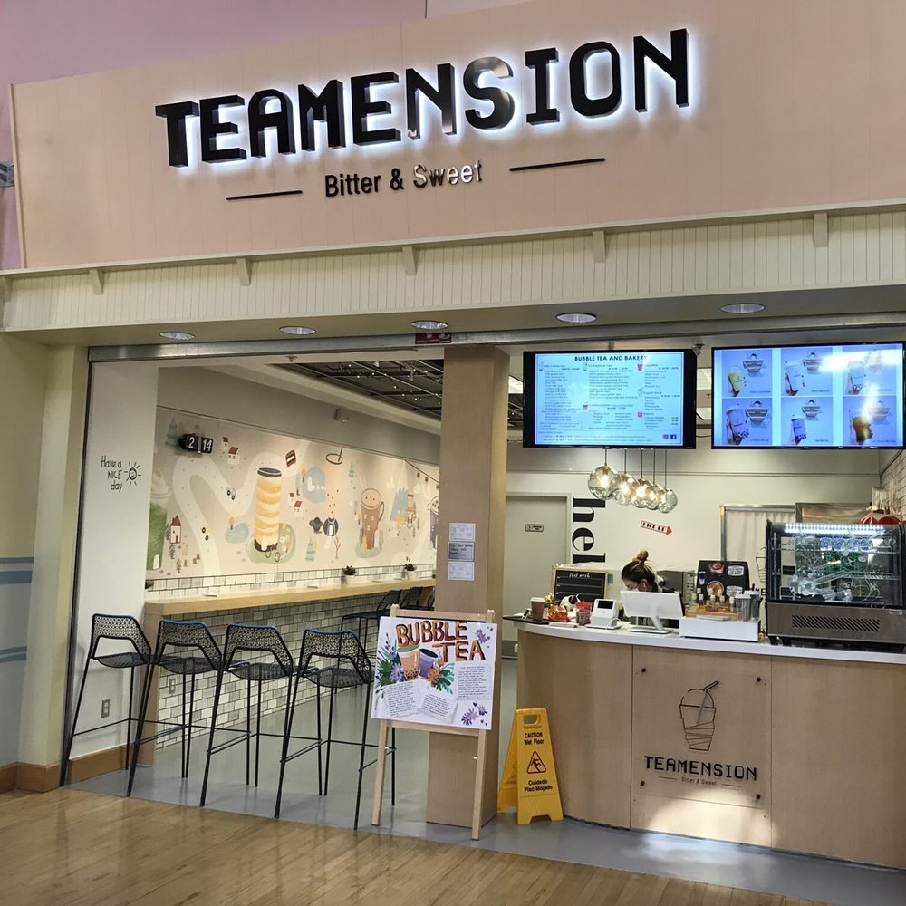 the entrance to a restaurant