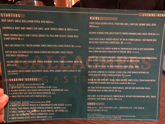 Menu photo 5 Gallagher's Pub Cork, CO