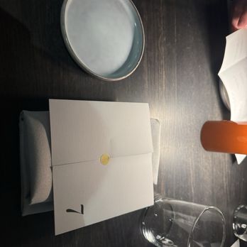 7 Adams - Menu and table setting - American Near Me - San Francisco, California