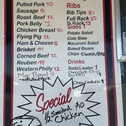 Pete's Smoked Meats - Menu