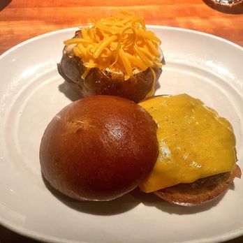 Houston's Restaurant - Cheeseburger with a Baked Potato with cheese - American Near Me - Hackensack, New Jersey