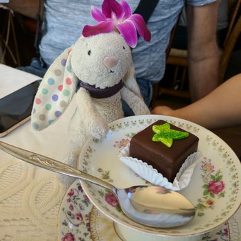 Lovey's Tea Shoppe - When you're tiny, a petit four can seem more like a petit forty. - British Near Me - Pacifica, California
