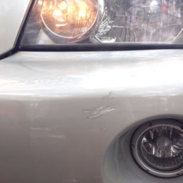 Touched up bumper