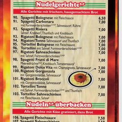 Pizzeria Italia - Menü von 2018