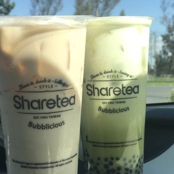 Sharetea - Oolong milk tea and matcha w fresh milk and mini boba - Coffee & Tea Near Me - Fountain Valley, California Sharetea - Oolong milk tea and matcha w fresh milk and mini boba - Coffee & Tea Near Me - Fountain Valley, California
