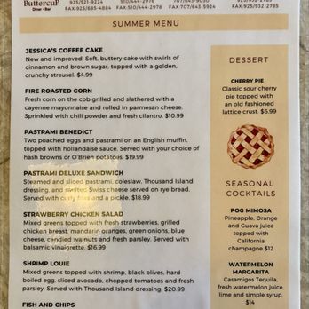 ButtercuP - Summer menu (June 2025) - American Near Me - Concord, California