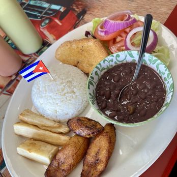 Tropicana Cuban Restaurant - Veggie Plate with sweet plantains and yuca fries - Cuban Near Me - Austin, Texas Tropicana Cuban Restaurant - Veggie Plate with sweet plantains and yuca fries - Cuban Near Me - Austin, Texas