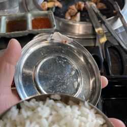 Tomukun Korean Barbeque - The second container he brought me that was dirty, and pre-use more than likely!