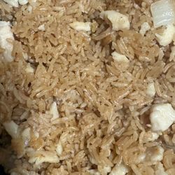 China Gourmet - This is chicken fried rice with vegetables.  The only vegetables in it is onions.  Disappointing.