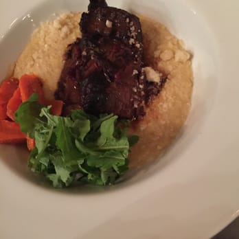 Vaudeville - The beef short ribs with carrots and cheese polenta. AMAZING but pricy - New American Near Me - Fredericksburg, Texas