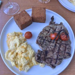 Steak and eggs