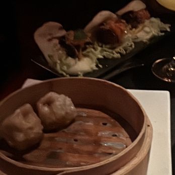 Buddakan - We have some Pork Buns, the Pork Potstickers and the drink shown I wish I can remember but it was VERY TASTY. - Chinese Near Me - New York, New York