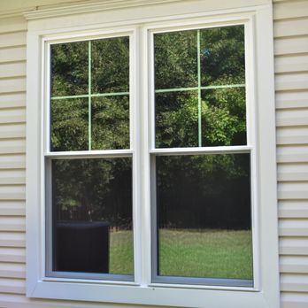 Zen Windows - Charlotte - White double-hung windows with top grids only. - Windows Installation Near Me Zen Windows - Charlotte - White double-hung windows with top grids only. - Windows Installation Near Me
