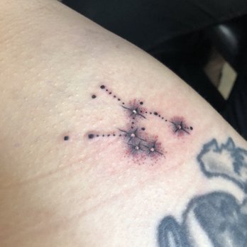 Tough Love Tattoos - Fresh and angry - Simple constellation but in a difficult spot! Stars were exactly what she wanted and the little touch of white looks nice. - Tattoo Near Me - New Orleans, Louisiana Tough Love Tattoos - Fresh and angry - Simple constellation but in a difficult spot! Stars were exactly what she wanted and the little touch of white looks nice. - Tattoo Near Me - New Orleans, Louisiana