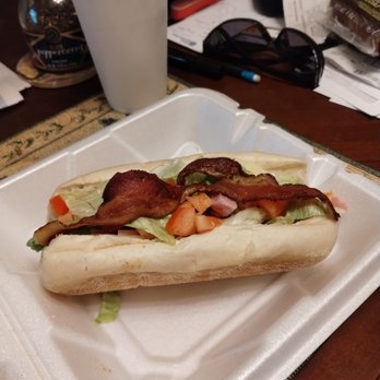 Chicken Ranch - a hot dog with bacon and lettuce - Seafood Near Me - Shelby, North Carolina Chicken Ranch - a hot dog with bacon and lettuce - Seafood Near Me - Shelby, North Carolina