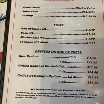 Bou-Shay’s Cajun Smokehouse - Crawfish menu - Barbeque Near Me - Bacliff, Texas Bou-Shay’s Cajun Smokehouse - Crawfish menu - Barbeque Near Me - Bacliff, Texas