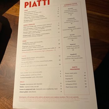 Piatti - Menu - Italian Near Me - Mill Valley, California
