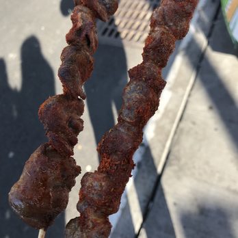 Xinjiang BBQ Cart #2 - Lamb and chicken heart, both spicy - Chinese Near Me - Flushing, New York