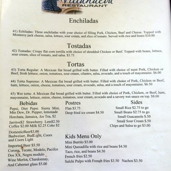 Casa Villanueva - Menu - Mexican Near Me - Merrill, Oregon