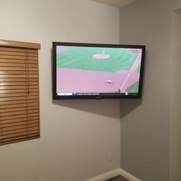 50 inch plasma with full motion tv mount and full concealment.