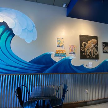 Big Wave Coffeehouse - Art by Nikki Navarrete on this wall for sale and visual appreciation! - Coffee & Tea Near Me - Folsom, California