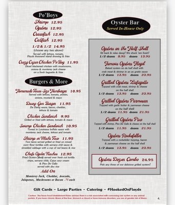 Menu photo 4 Floyds - Sugar Land Sugar Land, TX