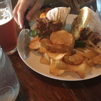 The Floridian - My husband had the meatloaf sandwich, huge portion he only ate half, he added cheese . Delish! Also their chips are fresh and wonderful - Southern Near Me - Saint Augustine, Florida