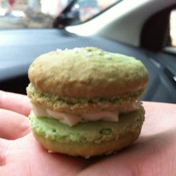 Bakeshop - Coconut Pistachio Macaron ($2) - Desserts Near Me - Arlington, Virginia Bakeshop - Coconut Pistachio Macaron ($2) - Desserts Near Me - Arlington, Virginia