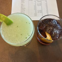Dry Fly Distilling - Old Fashioned and a gin based lemon and herb cocktail