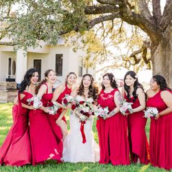 Braid N'Hairpins Makeup and Hair - Bridal party hair and makeup at the Allen Farmhaus