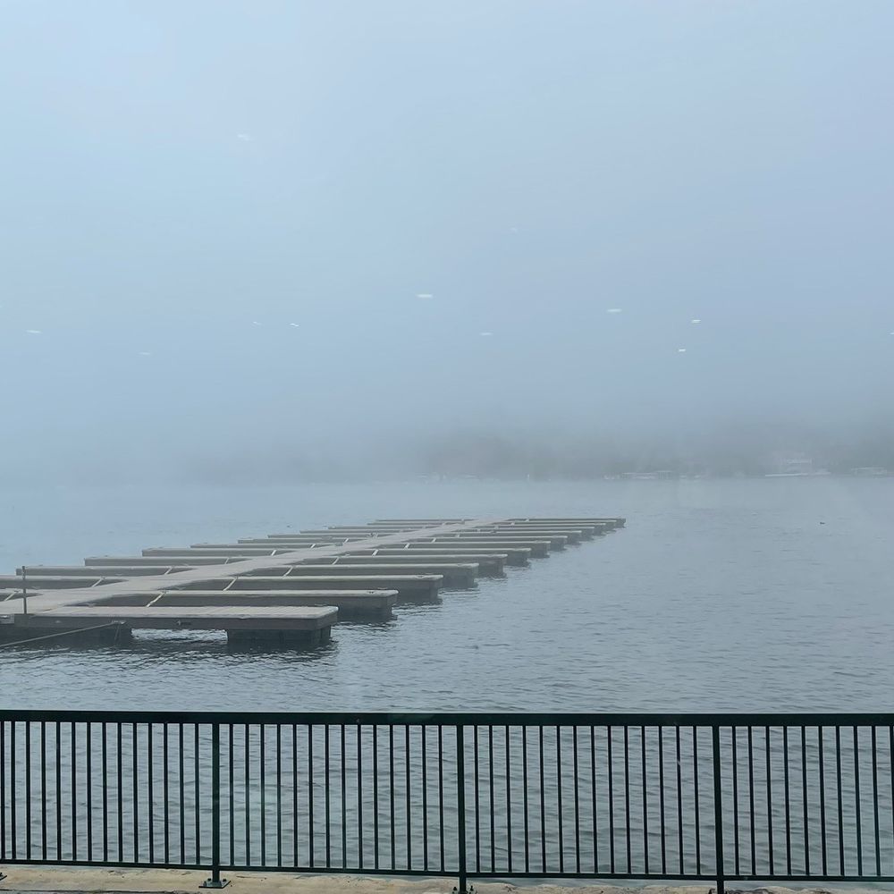 View from Jettie's on a foggy Spring day (4/14/2024) View from Jettie's on a foggy Spring day (4/14/2024)