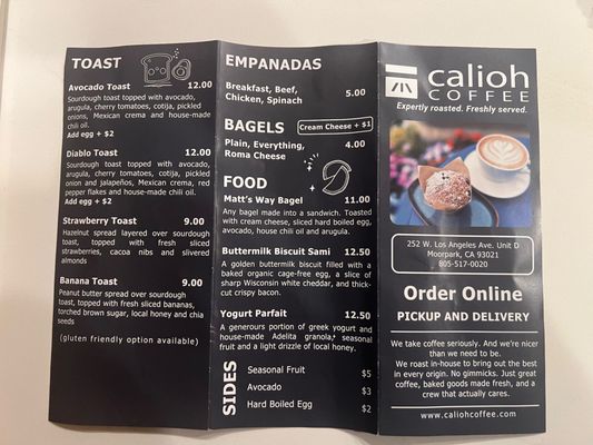 Menu photo 4 Calioh Coffee Moorpark, CA