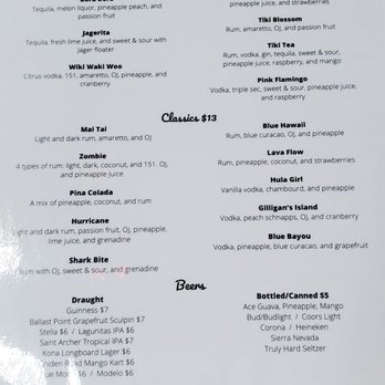 Tiki Haven - Menu - Tiki Bars Near Me - San Francisco, California Tiki Haven - Menu - Tiki Bars Near Me - San Francisco, California