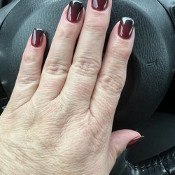 Ombre red to black dip