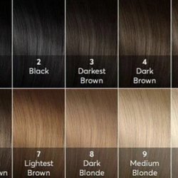 Pallet showing level 9 blonde hair that I asked for.