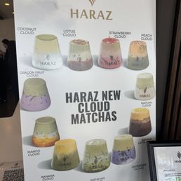 Menu of matcha