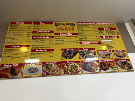 Menu photo 2 El Farolito San Francisco, CA Menu photo 2 El Farolito San Francisco, CA