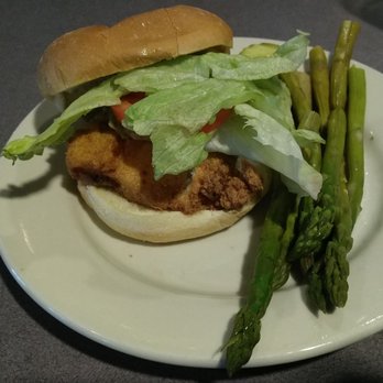 South Street Diner - Fish sandwich with asparagus - Diners Near Me - Westborough, Massachusetts