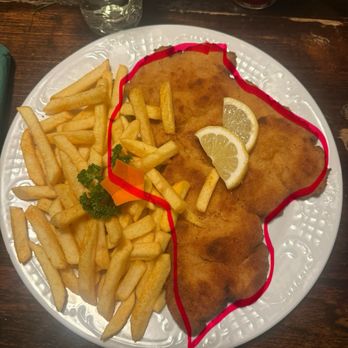 Weinstube Rabennest - Wiener Schnitzel in the shape of Africa, my home continent - Wine Bars Near Me - Speyer, RP Weinstube Rabennest - Wiener Schnitzel in the shape of Africa, my home continent - Wine Bars Near Me - Speyer, RP
