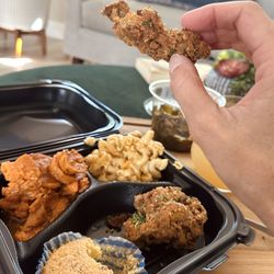 Soul Of The Soil Kitchen - Soul Comfort Plate with fried oyster mushrooms.