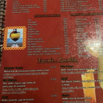 Sueño de Marfil - Menu - Mexican Near Me