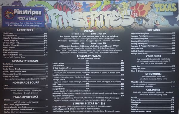 Menu photo 3 Pinstripes Glen Rose Glen Rose, TX Menu photo 3 Pinstripes Glen Rose Glen Rose, TX