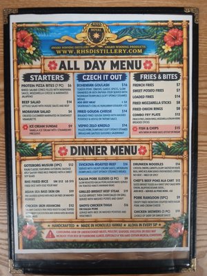 Menu photo 1 RHS Royal Hawaii Spirits Honolulu, HI