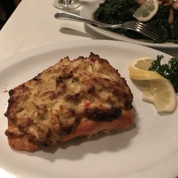 Chef Vola's - Baked salmon with colossal crabmeat crust - Italian Near Me - Atlantic City, New Jersey